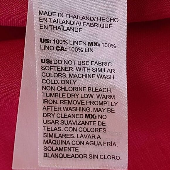 Chicos Womens No Iron Long Sleeve Button Front Tunic Top Pink Small - Picture 7 of 13